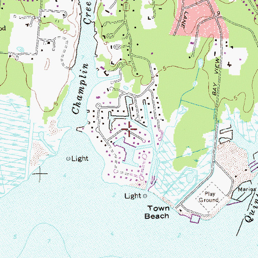 Topographic Map of The Moorings, NY