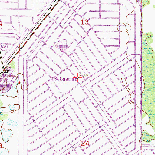 Topographic Map of Indian River County Fire Rescue Station 8, FL
