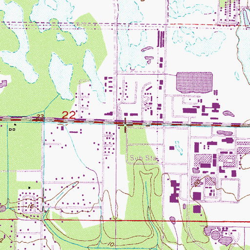 Topographic Map of Palm Bay Fire Department Station 90, FL