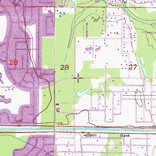 Topographic Map of Palm Bay Fire Marshal's Office, FL