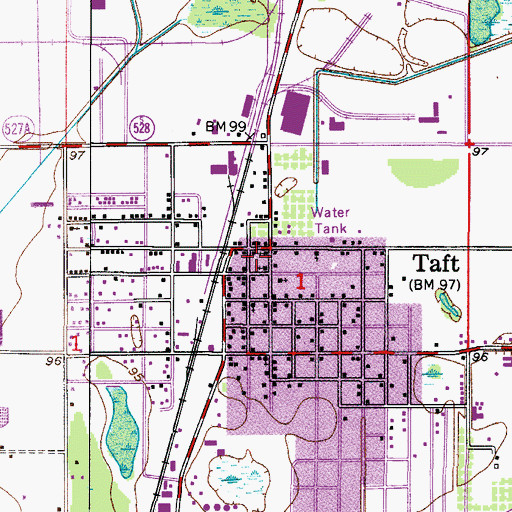 Topographic Map of Orange County Fire Rescue Station 73, FL