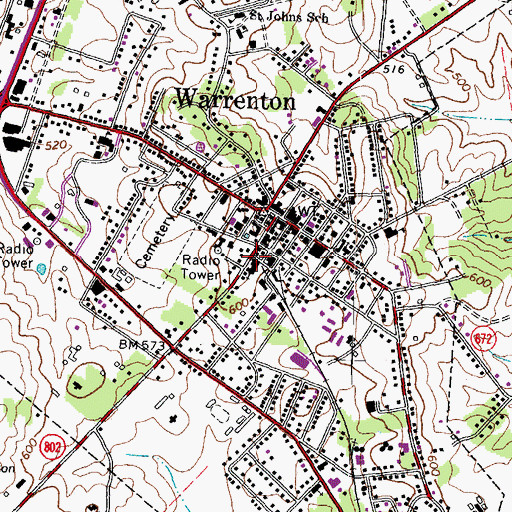 Topographic Map of Fauquier County Department of Fire and Emergency Services, VA