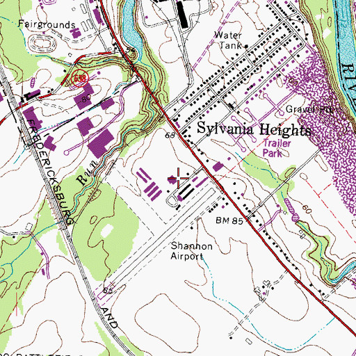 Topographic Map of AirCare 2 Base 2, VA