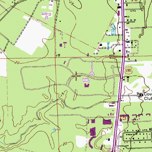 Topographic Map of Saint Tammany Parish Fire District 12 Northpark Station, LA