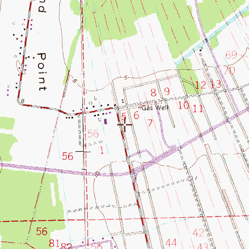 Topographic Map of Paulina - Grand Point - Belmont Fire Department Grand Point Station, LA