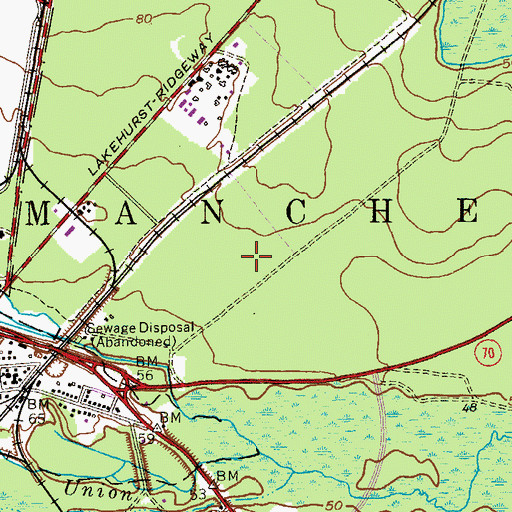 Topographic Map of Manchester Township Elementary School, NJ