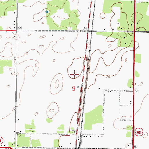 Topographic Map of Sumter County Sheriff's Office, FL