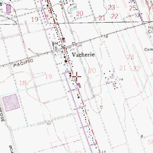 Topographic Map of Saint James Parish Sheriff's Office, LA