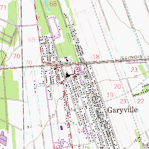 Topographic Map of Saint John Parish Sheriff's Office, LA