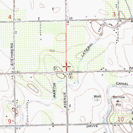 Topographic Map of Avenue Martin Lateral, CA