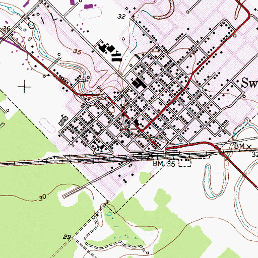 Topographic Map of Sweeny Fire and Rescue, TX