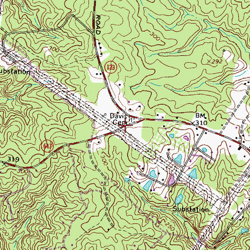 Topographic Map of Fairfax County Fire Station Number 41, Crosspointe, VA