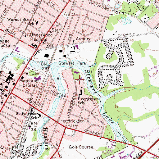 Topographic Map of Durand Academy, NJ