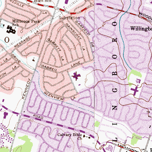 Topographic Map of Garfield Park Elementary School, NJ