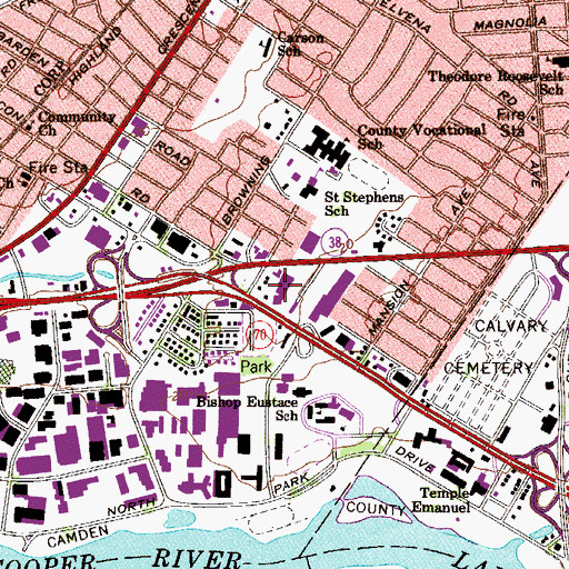 Topographic Map of Lochmann Plaza Shopping Center, NJ