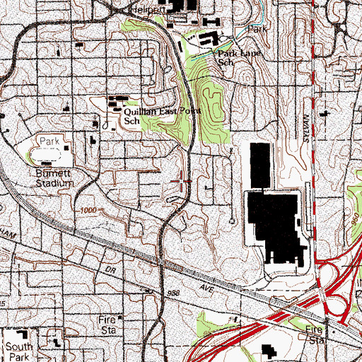 Topographic Map of South Fulton Staff Development Center, GA