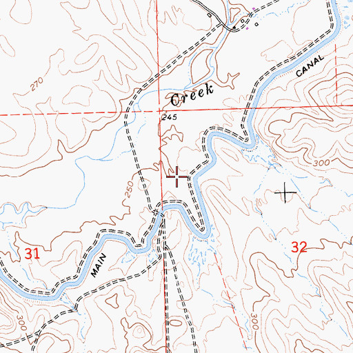 Topographic Map of Main Canal, CA