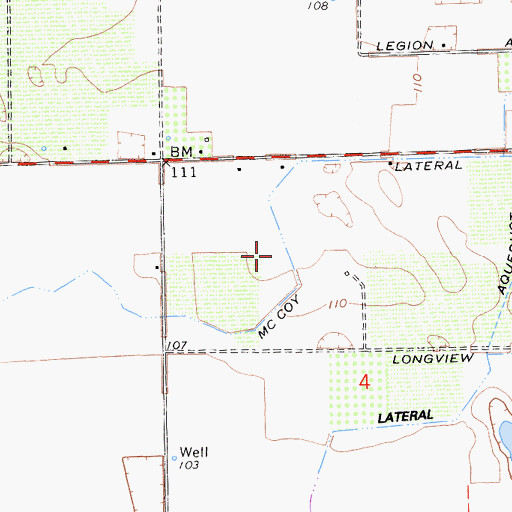 Topographic Map of McCoy Lateral, CA