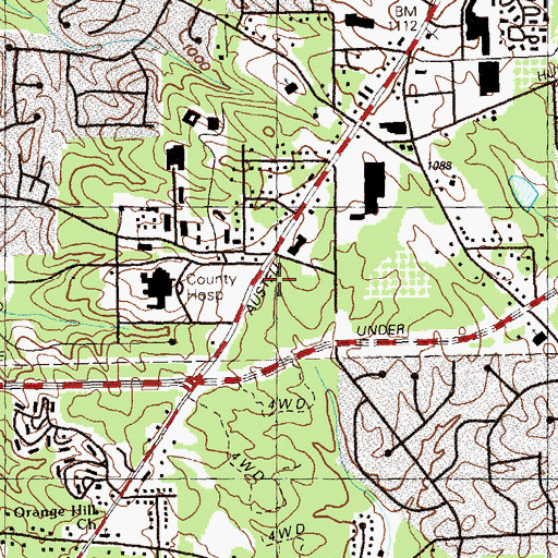 Topographic Map of Cobb Market Fair Shopping Center, GA