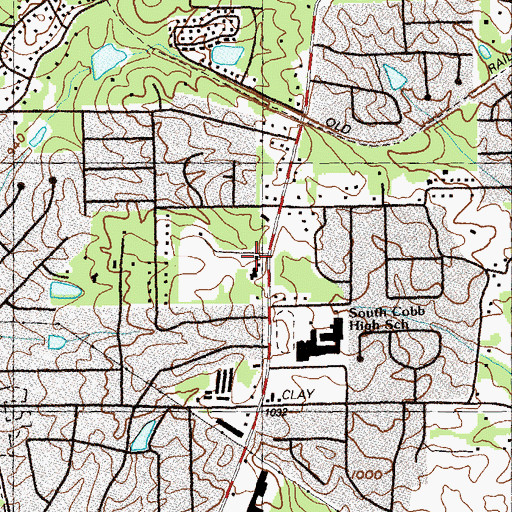Topographic Map of Precinct Number 2 Police Station, GA