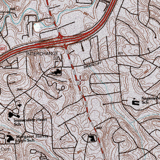 Topographic Map of DeKalb County Fire and Rescue Department Station 08, GA