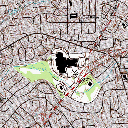 Topographic Map of North Dekalb Mall Shopping Center, GA
