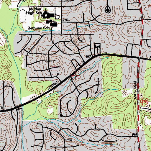 Topographic Map of Little Peoples Learning Center, GA