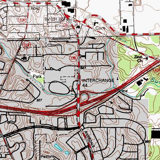 Topographic Map of North Clayton Recreation Center, GA