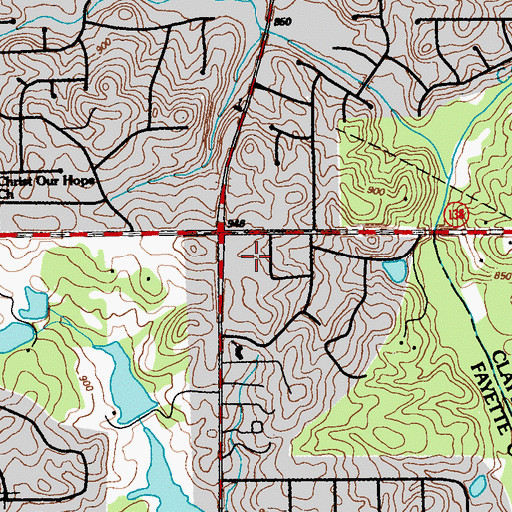 Topographic Map of Solid Rock Academy, GA