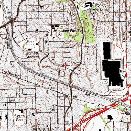 Topographic Map of Atlanta City Hall Annex, GA