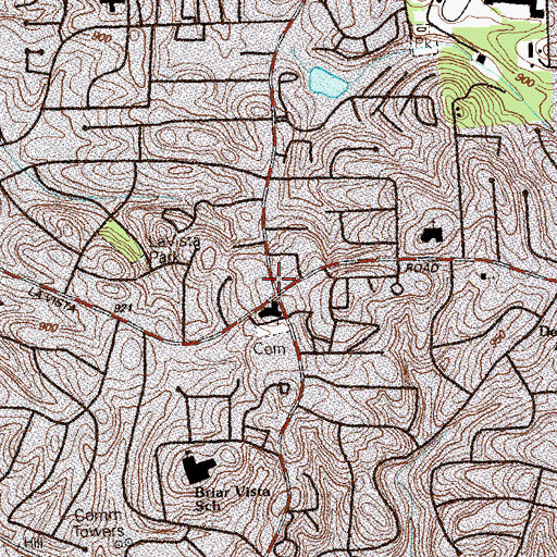 Topographic Map of Briar Vista Center Shopping Center, GA