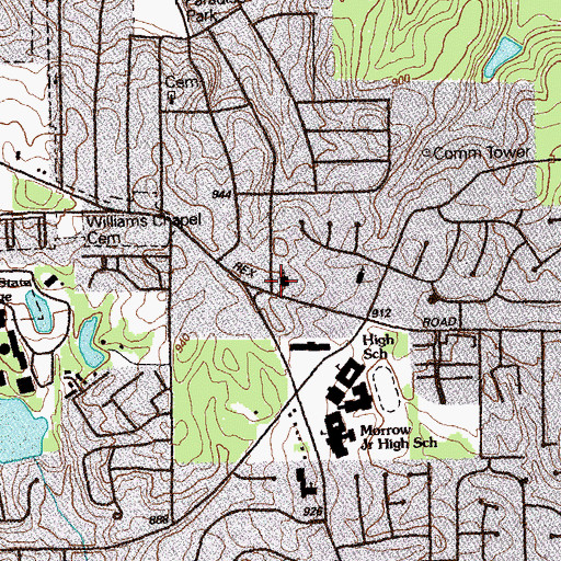 Topographic Map of Evangelical Temple Christian Academy, GA