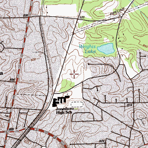 Topographic Map of James A Jackson Elementary School, GA