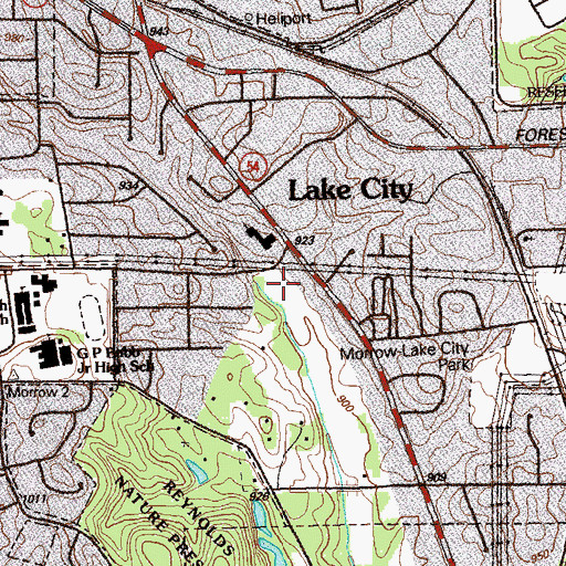 Topographic Map of Lake City Police Department, GA