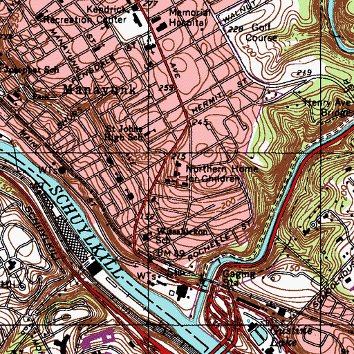 Topographic Map of Cook Wissahickon Elementary School, PA