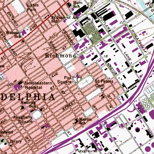Topographic Map of Samuel Community Center, PA