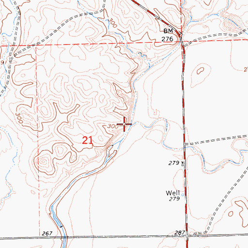 Topographic Map of South Fork Dry Creek, CA