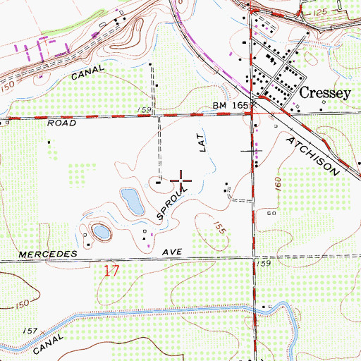 Topographic Map of Sproul Lateral, CA