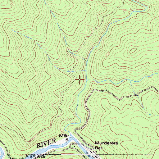Topographic Map of Steinacher Creek, CA