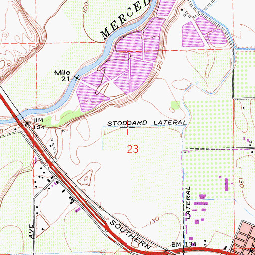 Topographic Map of Stoddard Lateral, CA