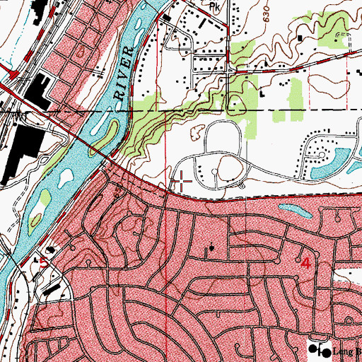 Topographic Map of Briarcliff Woods Park, IL