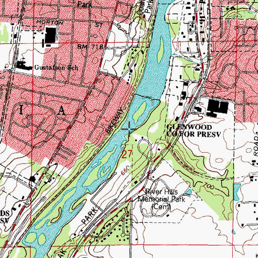 Topographic Map of Batavia Creek, IL