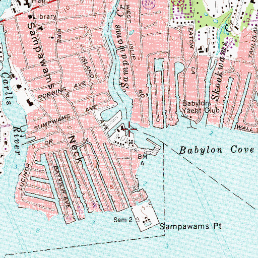 Topographic Map of Watts-Degarmo Boat Yard, NY