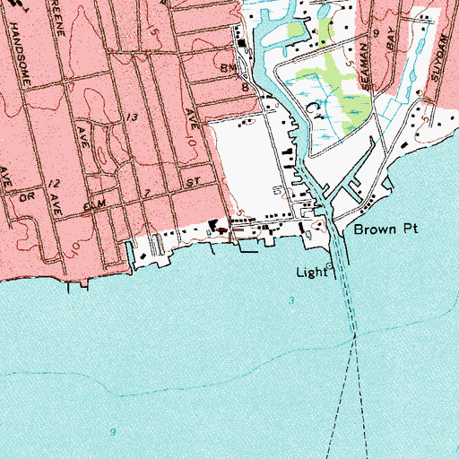 Topographic Map of Shoreham Hotel, NY