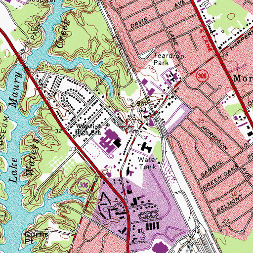 Topographic Map of Gatewood Academy, VA