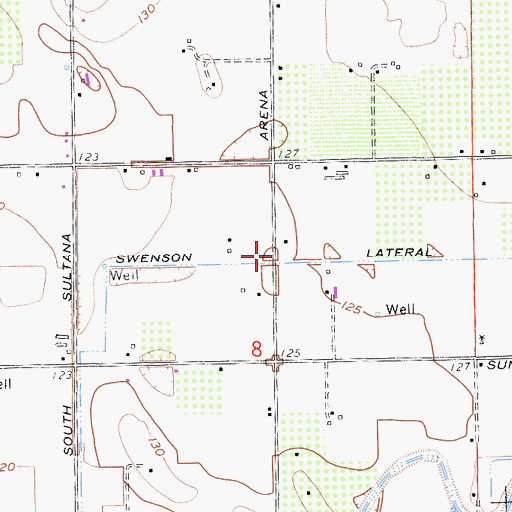 Topographic Map of Swenson Lateral, CA