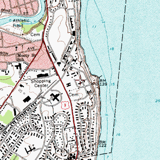 Topographic Map of Plattsburg Barracks (historical), NY