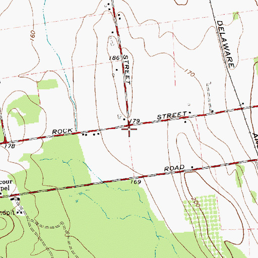 Topographic Map of School Number 4 (historical), NY