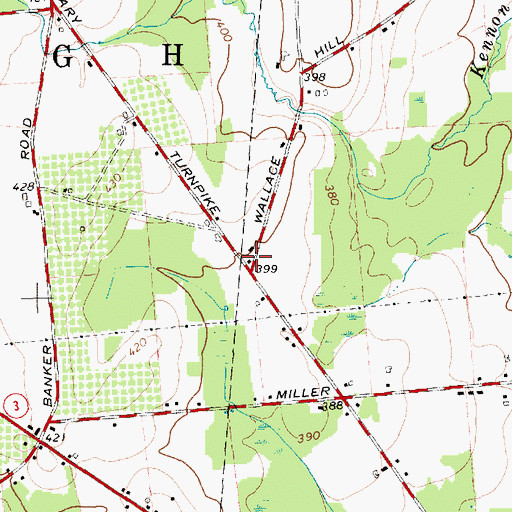 Topographic Map of District School Number 7 (historical), NY