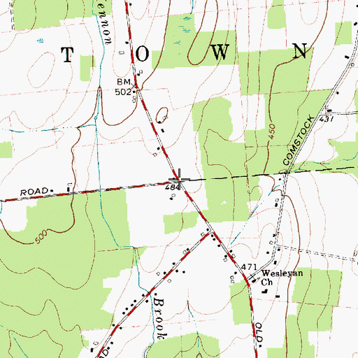 Topographic Map of District School Number 15 (historical), NY